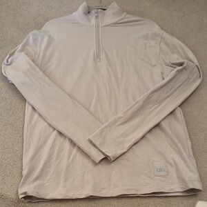 ALO Yoga Cream Pullover with Logo